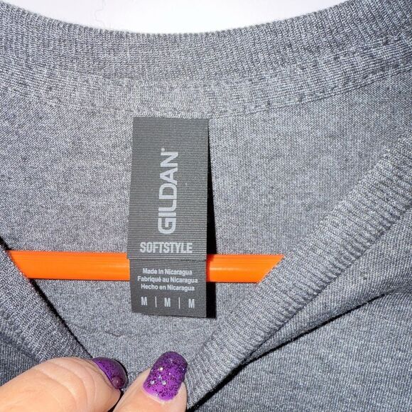 New Gildan Gray Football Mom Squad Tee - Short Sleeve - Picture 3 of 4